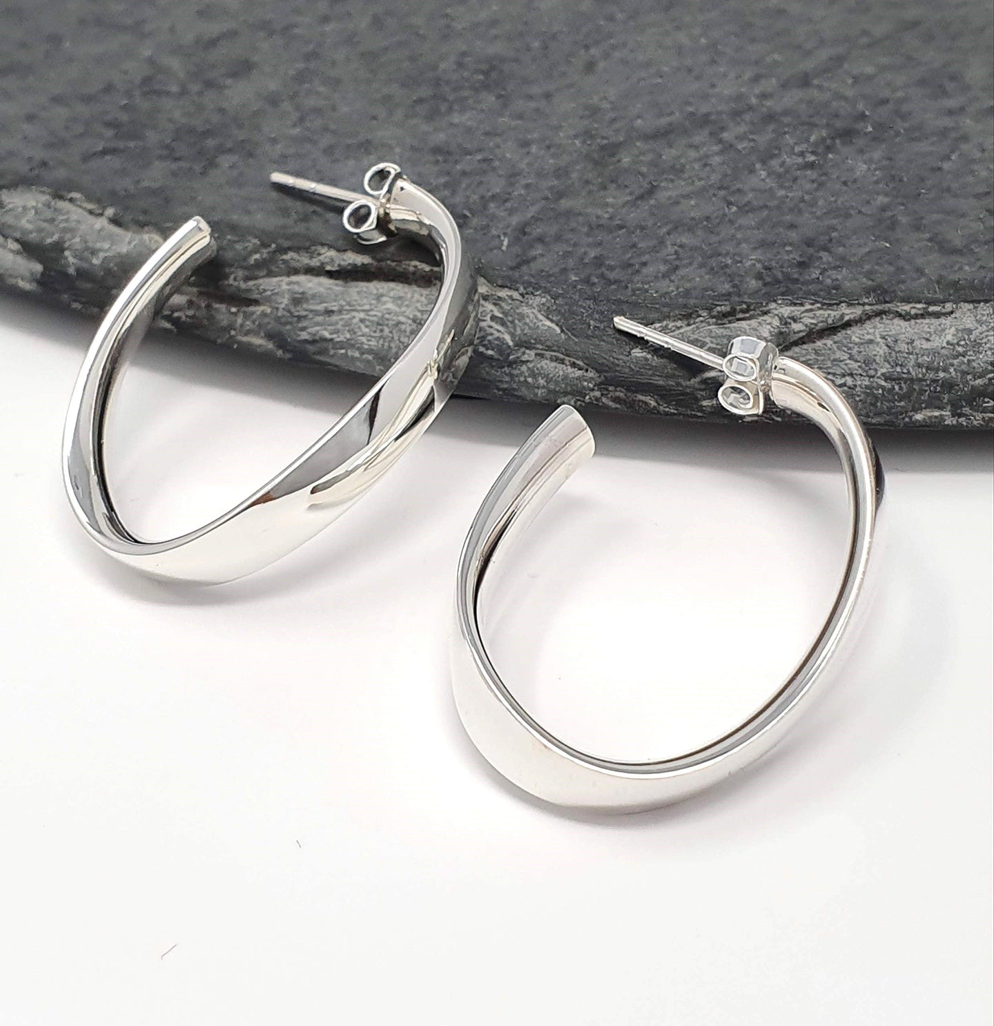 classic silver hoop earrings for girls