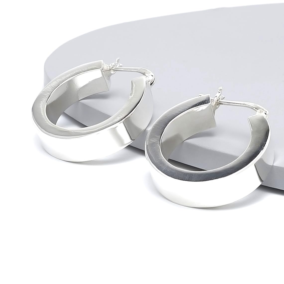 silver hoop earrings for women