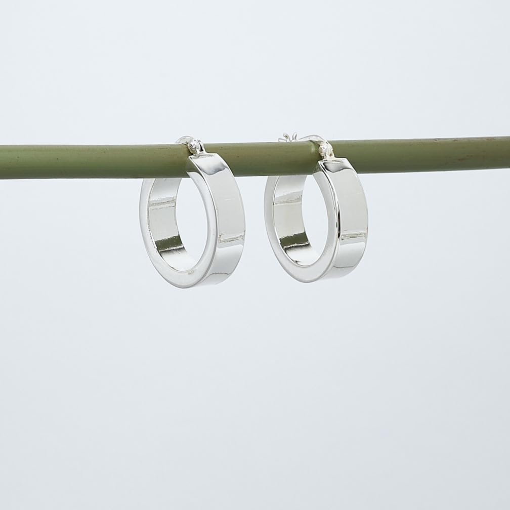 silver hoop earrings for her