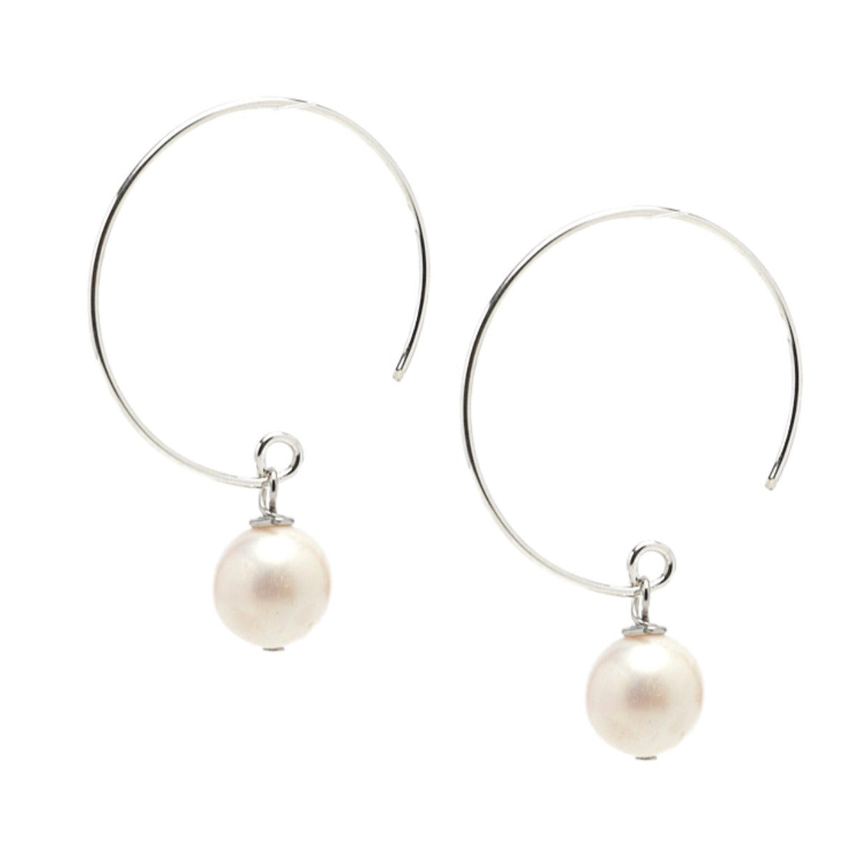 pearl hoop earrings