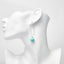 Womens 12mm Gemstone Ball Dangle Drop Earrings With 925 Sterling Silver