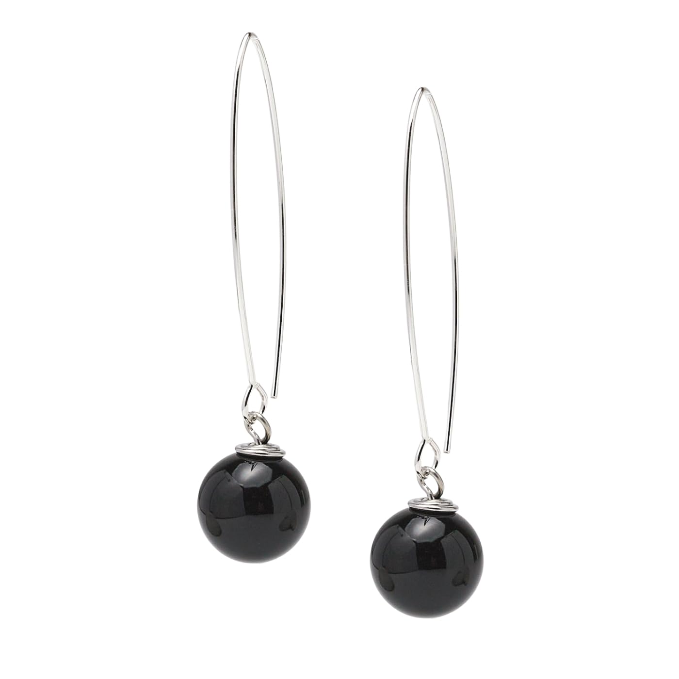 Womens 12mm Gemstone Ball Dangle Drop Earrings With 925 Sterling Silver