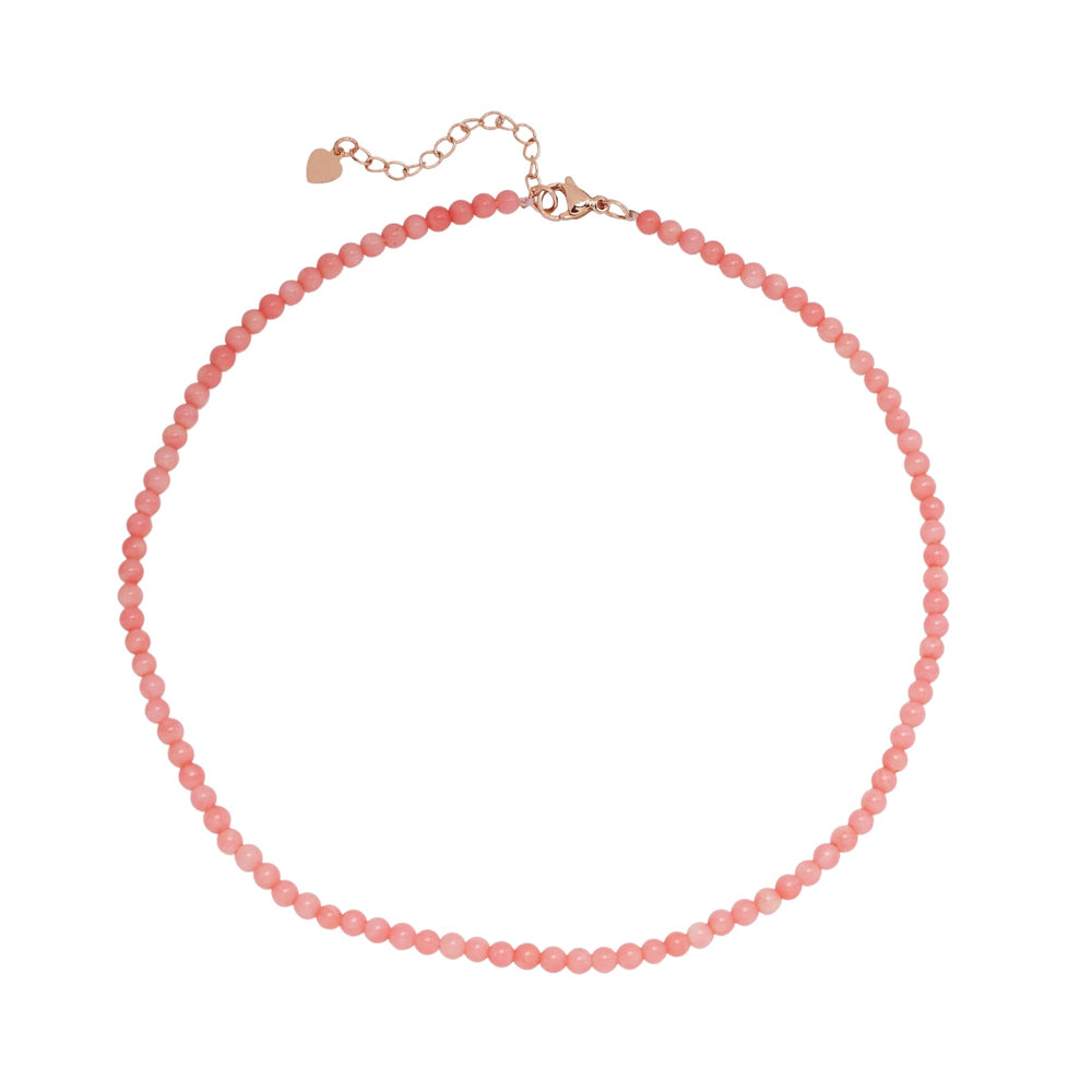 Pink Coral Choker Necklace