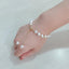 Womens White Freshwater Pearl Bracelet | Handmade 4-5mm Real Pearl Beaded Bracelet for Ladies and Girls