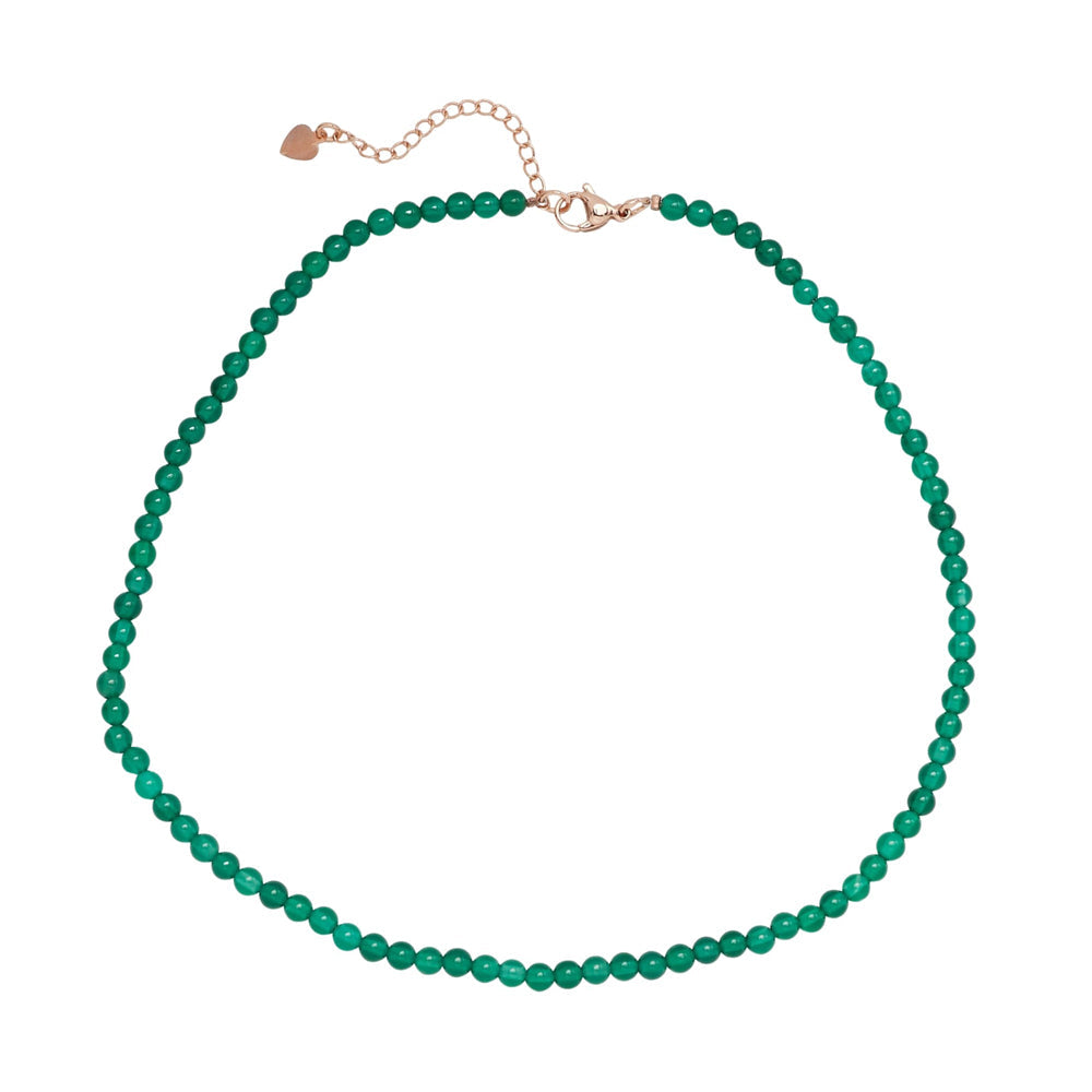 Womens Green Gemstone Choker 4mm