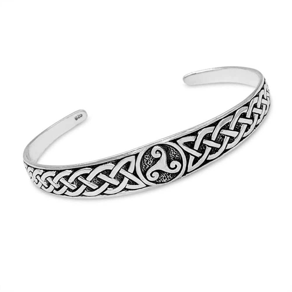 silver bangle for women celtic