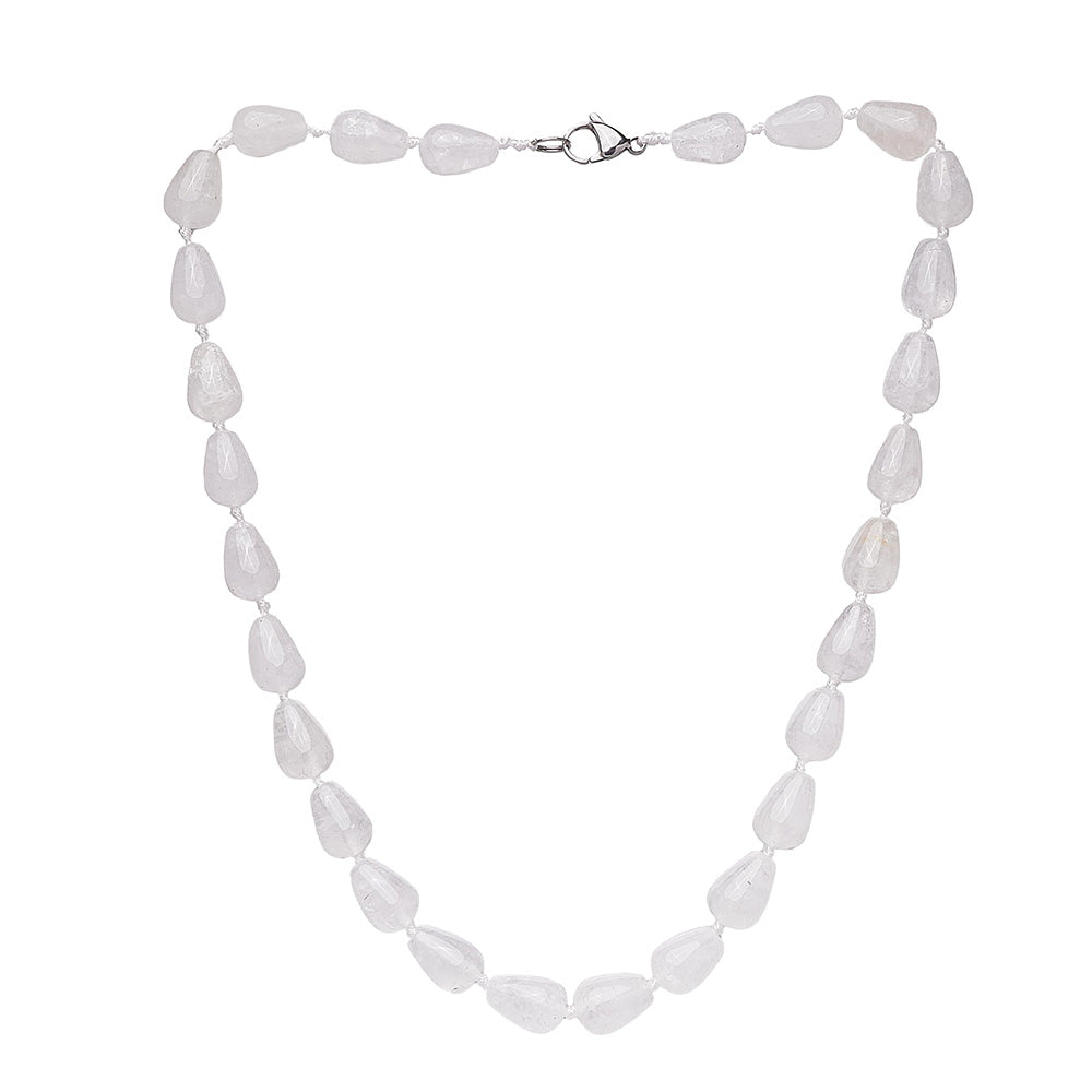 clear quartz beaded necklace for women