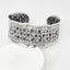 Flower design silver cuff bangle for women girls