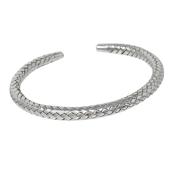 925 Sterling Silver Woven Torque Bangle for Men