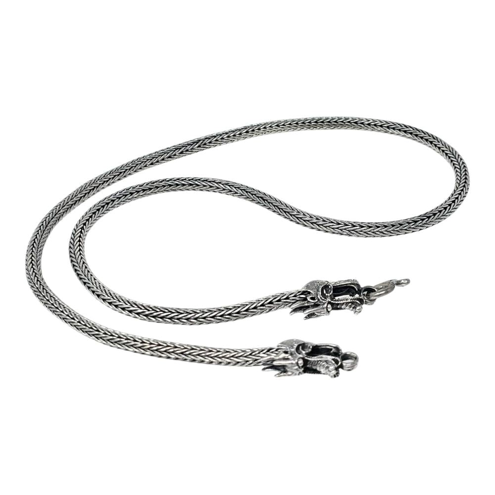dragon silver necklace for men