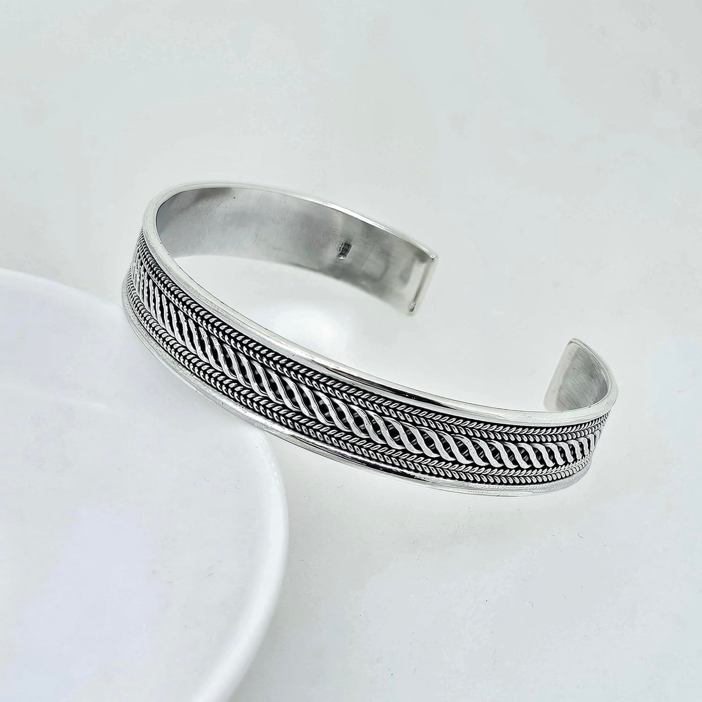 celtic bangle 925 sterling silver open cuff