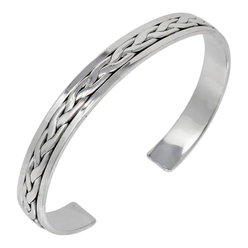 celtic silver cuff bangle for men women