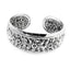 womens Statement silver bangle Floral