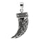 Mens Celtic Viking Horn 925 Sterling Silver Pendant