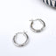 925 silver creole huggie earrings for women