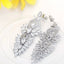 Statement Chandelier Earrings for Women - Diamond CZ Rhodium Plated Silver