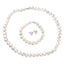 8-9mm White Freshwater Pearl Necklace, Bracelet and Earrings Pearl Jewellery Set for Women