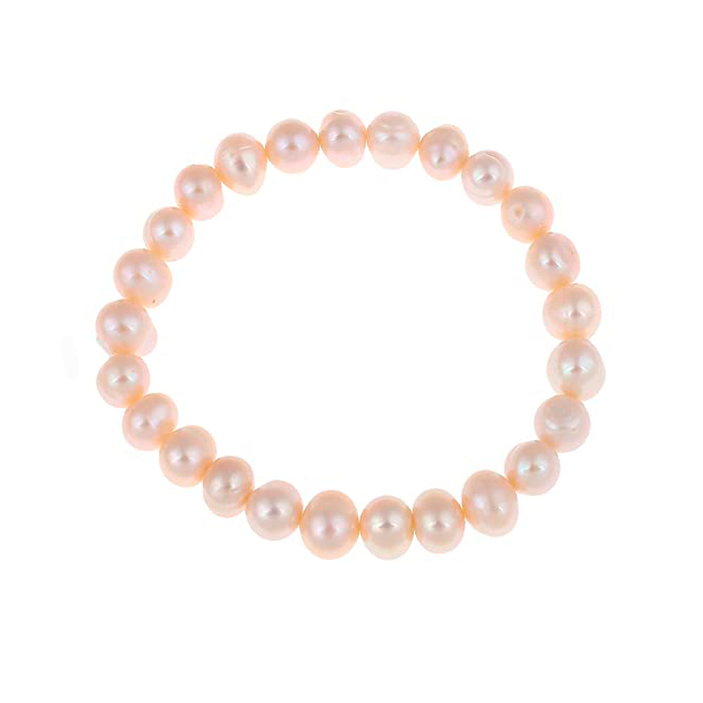 Stunning 7-8mm Freshwater Pearl Bracelet for Women Ladies and Girls