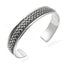 Men’s Braided Sterling Silver Cuff Bangle Bracelet | Adjustable 925 Silver Statement Bracelet – Gift Boxed
