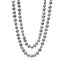 pearl necklace for women grey 48IN