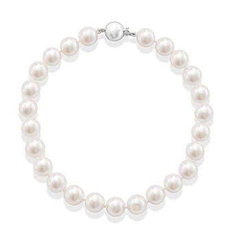 Handmade 7mm Magnetic Clasp White Freshwater A Grade Pearl Bracelet for Women