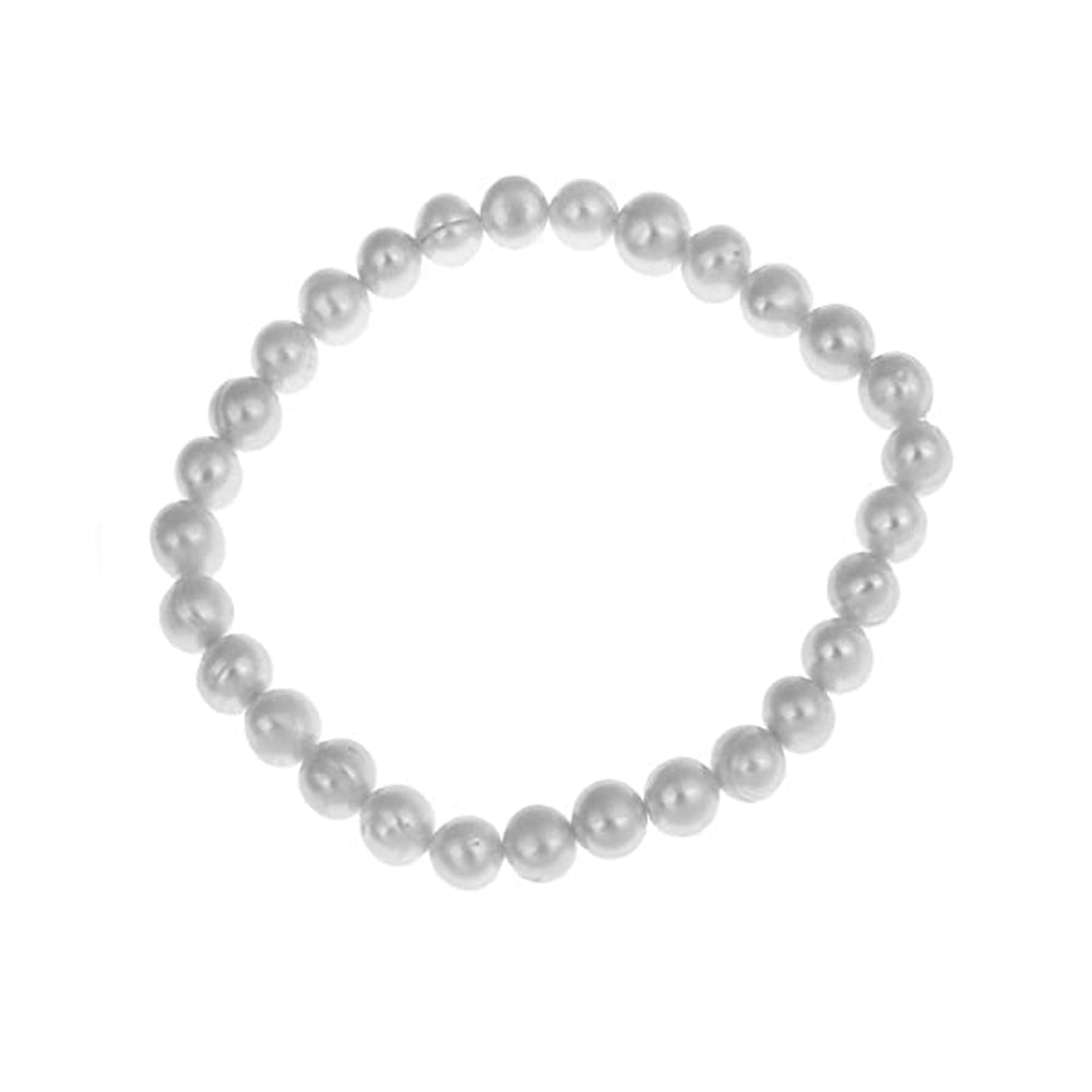 Stunning 7-8mm Freshwater Pearl Bracelet for Women Ladies and Girls