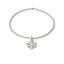 womens sterling silver snowflake charm beaded bracelet