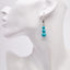Stunning Womens Natural Gemstone Triple Bead and Sterling Silver Dangle Drop Earrings Handmade