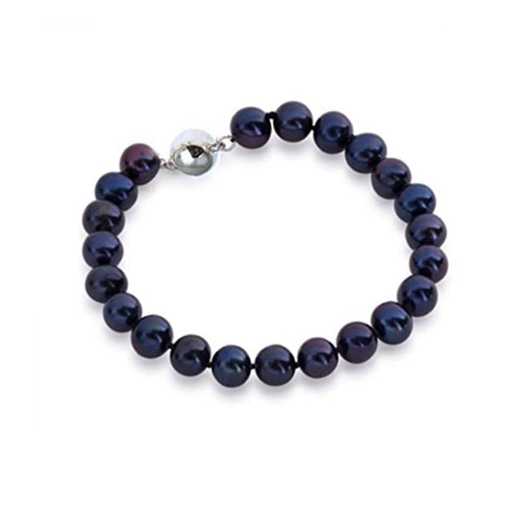 womens black pearl bracelet
