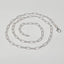Womens Silver Paperclip Chain Necklace