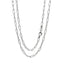 Womens Silver Paperclip Chain Necklace