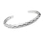 braided silver bangle