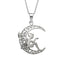 925 Sterling Silver Fairy Guardian Angel Pendant Necklace For Women