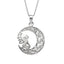 925 Sterling Silver Fairy Moon Necklace Pendant For Women