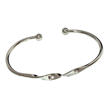 Elegant twist Silver Bangle Bracelet for women