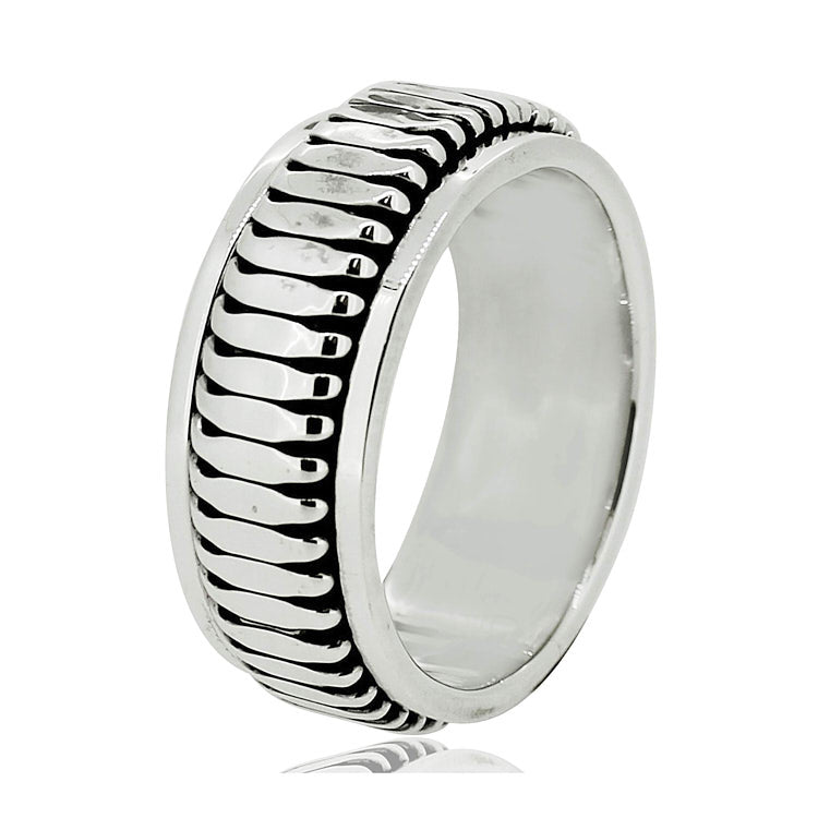 Mens Celtic Spinner Ring 8.5MM Solid 925 Sterling Silver