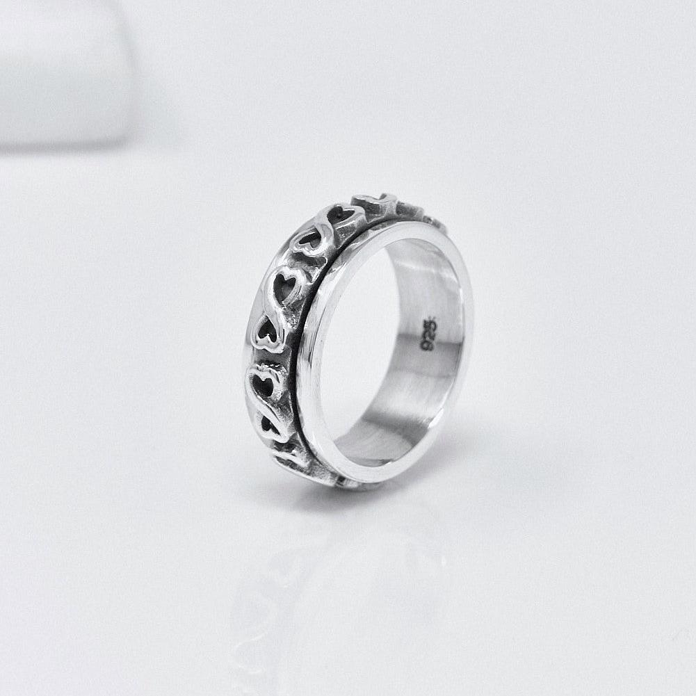 Infinity Heart Sterling Silver Ring