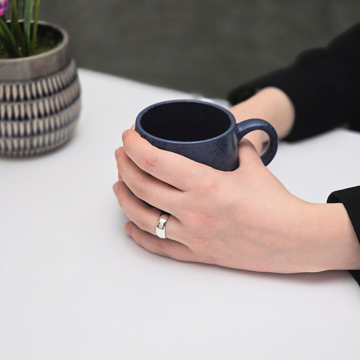 sterling silver 7mm plain band ring