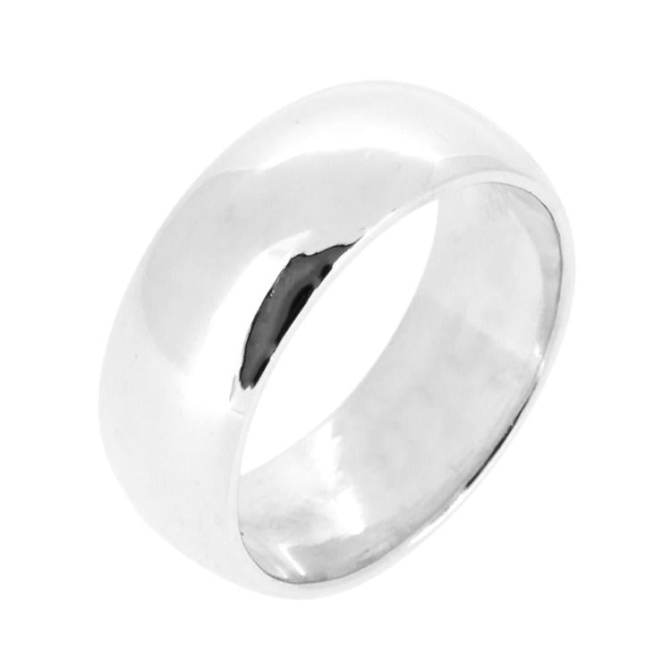 8mm Solid Sterling Silver Band Ring For Women and Men