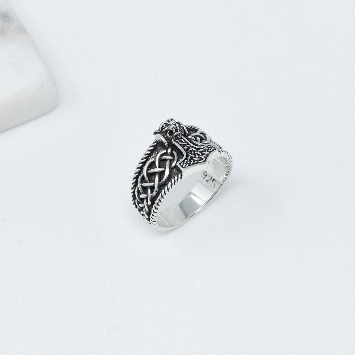 Thor Hammer Norse Ring Sterling Silver