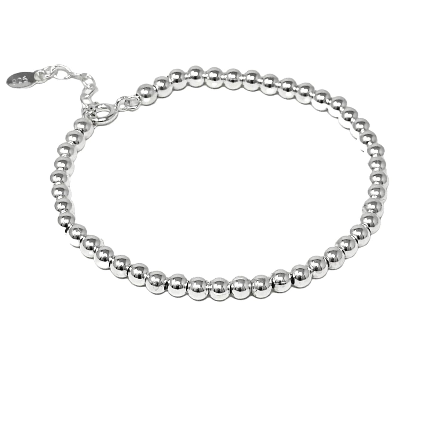 silver beaded bracelet for women girls