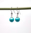 Elegant Womens Handmade 12mm Natural Blue Turquoise Dangle Drop Earrings