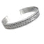 men's open cuff bangle silver