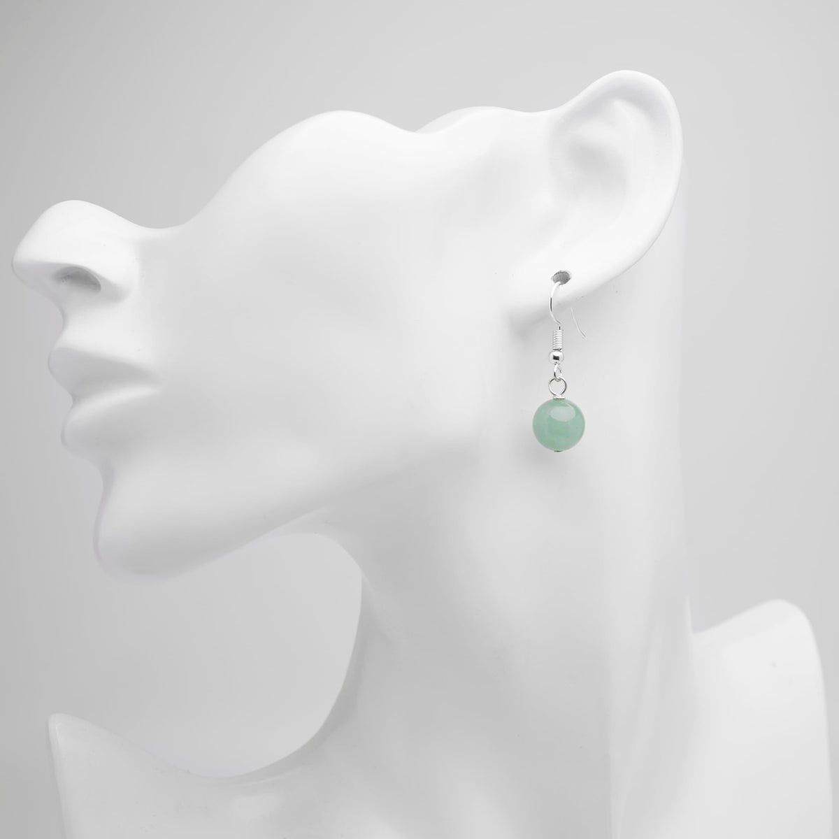 green beaded earrings