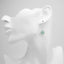 green beaded earrings