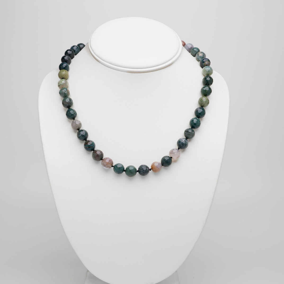 natural indian agate gemstone beaded necklace for women girls