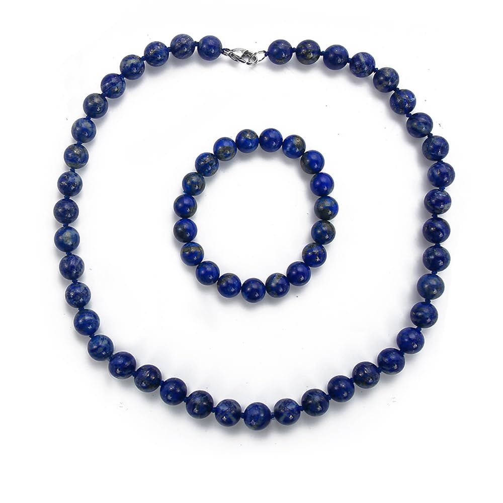 lapis necklace bracelet set