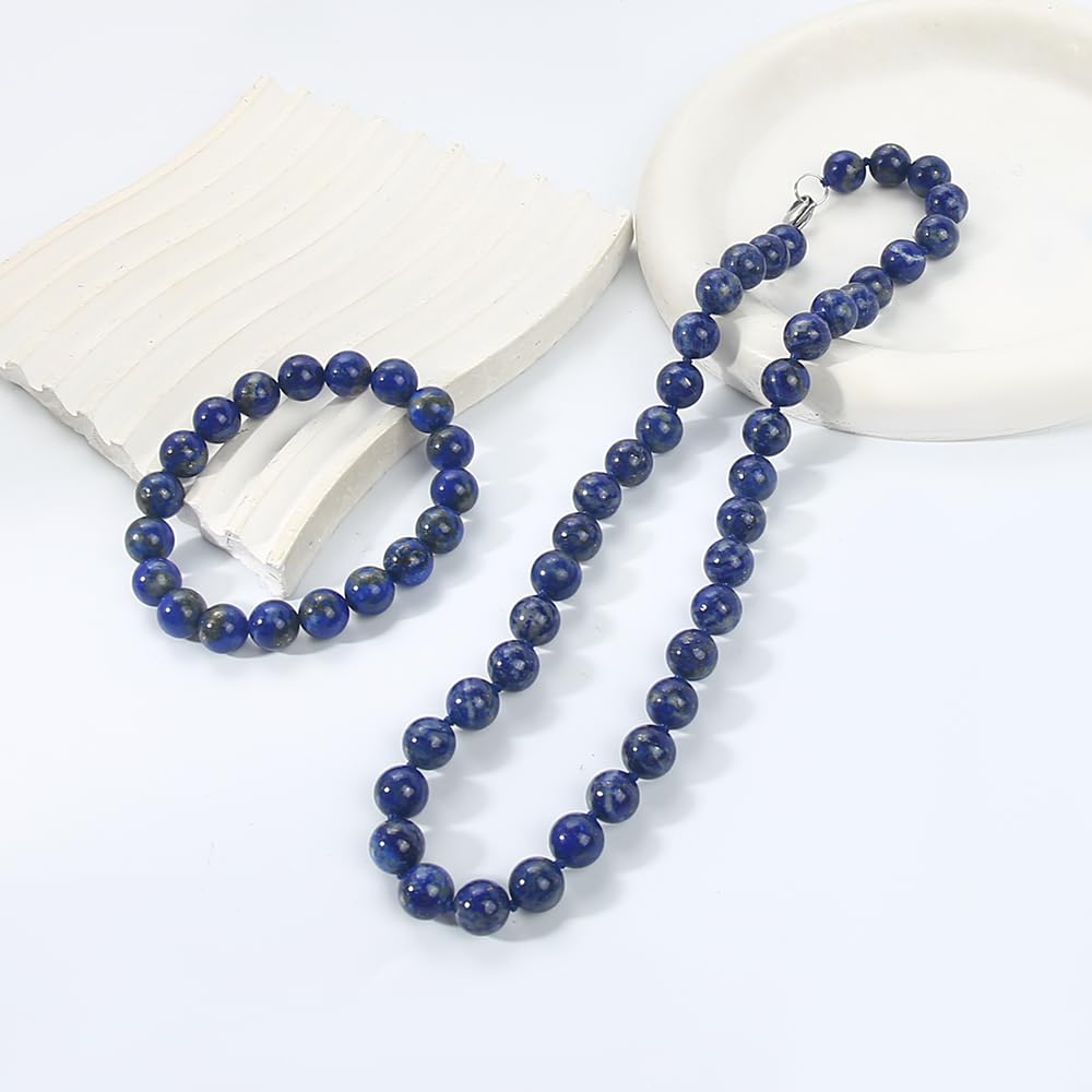 lapis necklace bracelet set