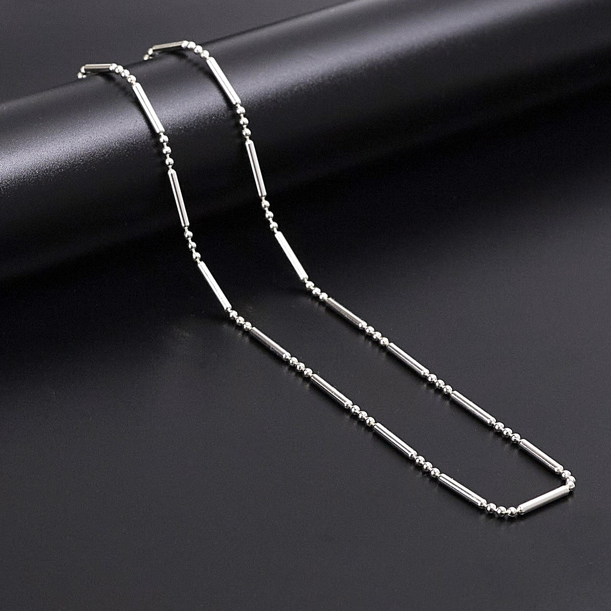 Dainty 925 Sterling Silver Beaded Necklace | Choker Stack/Layering Necklace for Women and Girls Length from 16-26IN