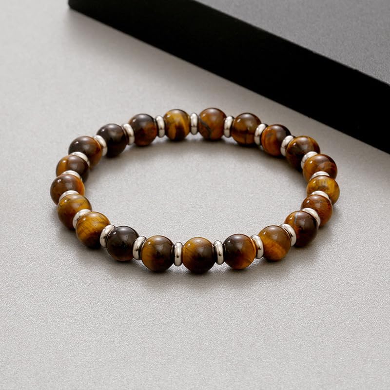 mens tiger eye gemstone bracelet
